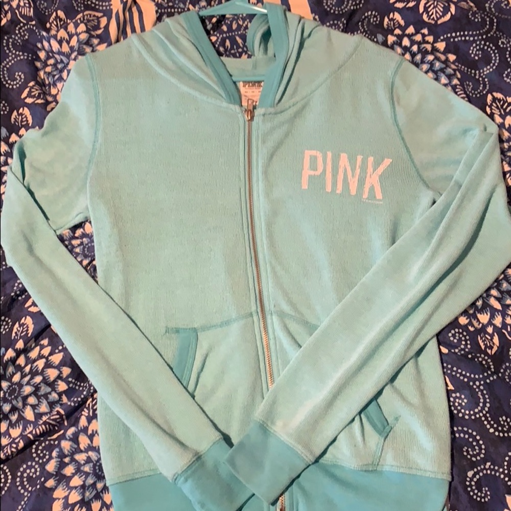 Lightweight PINK brand zip up hoodie